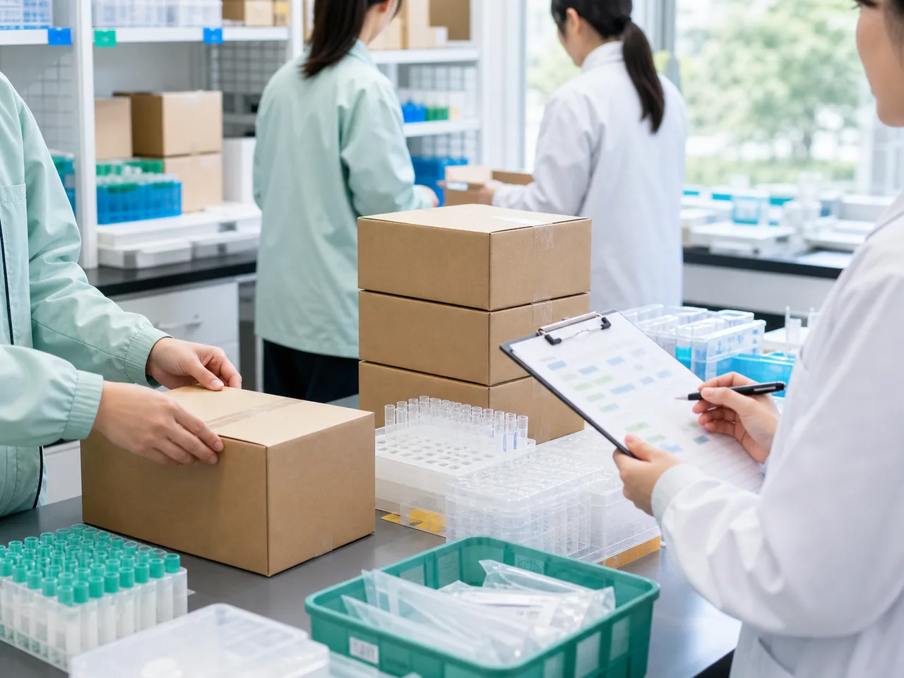 研究用試薬(RUO)の法人向け供給を確認するラボ現場イメージ